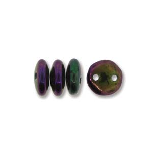 LNT36-21495JT 6mm Lentil 2 Hole Iris Purple