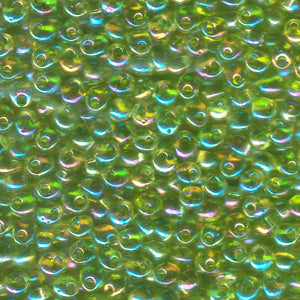 Transparent Chartreuse AB Miyuki Magatama Beads 4mm