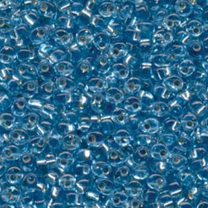 Silver-Lined Aqua Miyuki Magatama Beads 4mm