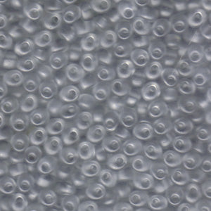 Matte Transparent Pale Gray Miyuki Magatama Beads 4mm