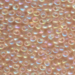 Transparent Light Peach AB Miyuki Magatama Beads 4mm