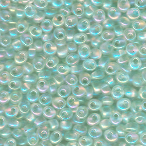 Transparent Pale Green AB Miyuki Magatama Beads 4mm