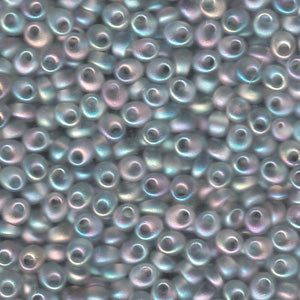 Matte Transparent Light Gray AB Miyuki Magatama Beads 4mm