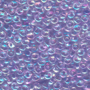 Lilac Lined Crystal AB Miyuki Magatama Beads 4mm