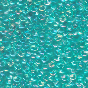 Transparent Mint Green AB Miyuki Magatama Beads 4mm