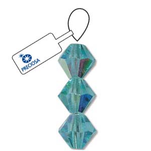 Aqua Bohemica AB Preciosa Crystal Bicone Beads