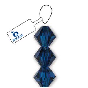 Capri Blue Preciosa Crystal Bicone Beads