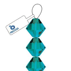 Blue Zircon Preciosa Crystal Bicone Beads