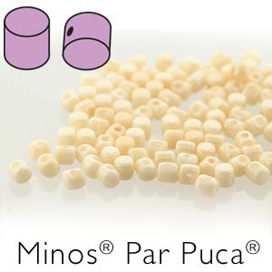 Opaque Beige Luster Minos par Puca Beads