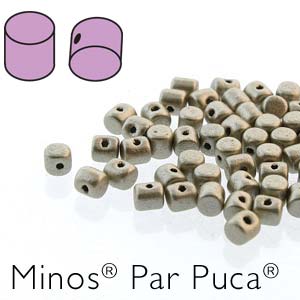 Metallic Matte Beige Minos par Puca Beads