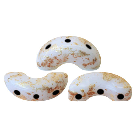 Opaque White Luster Arcos par Puca Beads