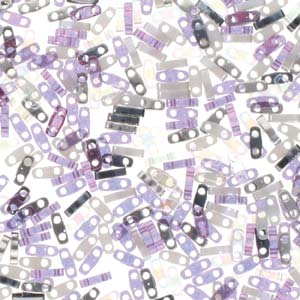 Mix Purple Rain Miyuki Tila Seed Beads - Quarter Cut