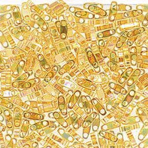 Transparent Light Topaz AB Miyuki Tila Seed Beads - Quarter Cut