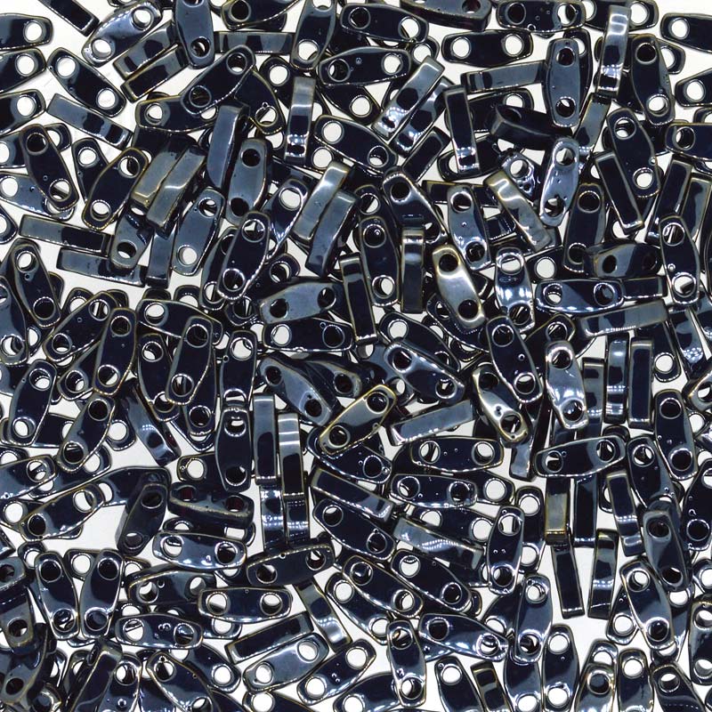 Metallic Light Gunmetal Miyuki Quarter Tila Seed Beads