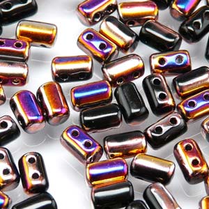 Jet Sliperit Czech Glass Rulla Beads