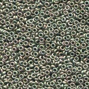 Metallic Khaki Iris Miyuki Spacer Beads 2.2x1mm