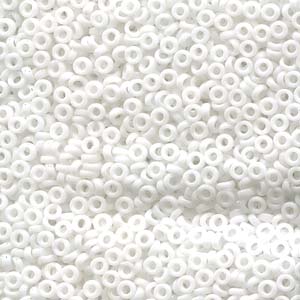 Opaque White Miyuki Spacer Beads 2.2x1mm