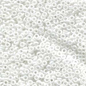 Matte White AB Miyuki Spacer Beads 2.2x1mm