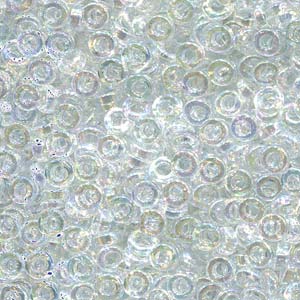 Clear Transparent Rainbow Miyuki Spacer Beads 3x1.3mm