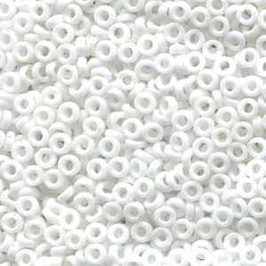 Opaque White Miyuki Spacer Beads 3x1.3mm