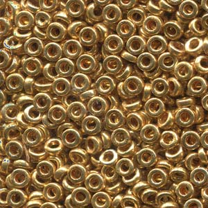 Galvanized Gold Miyuki Spacer Beads 3x1.3mm