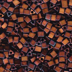 Matte Metallic Dark Raspberry Miyuki Sharp Triangle Beads 5/0