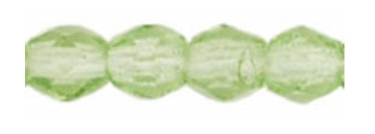 3MM Lime Green Czech Glass Fire Polished Beads