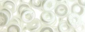 Pastel White Czech O-beads