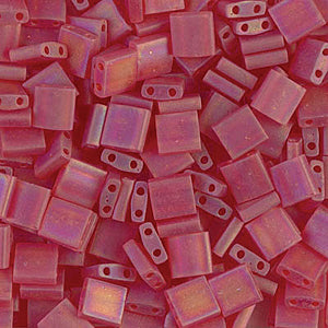 Transparent Red AB Miyuki Tila Seed Beads - Full Cut