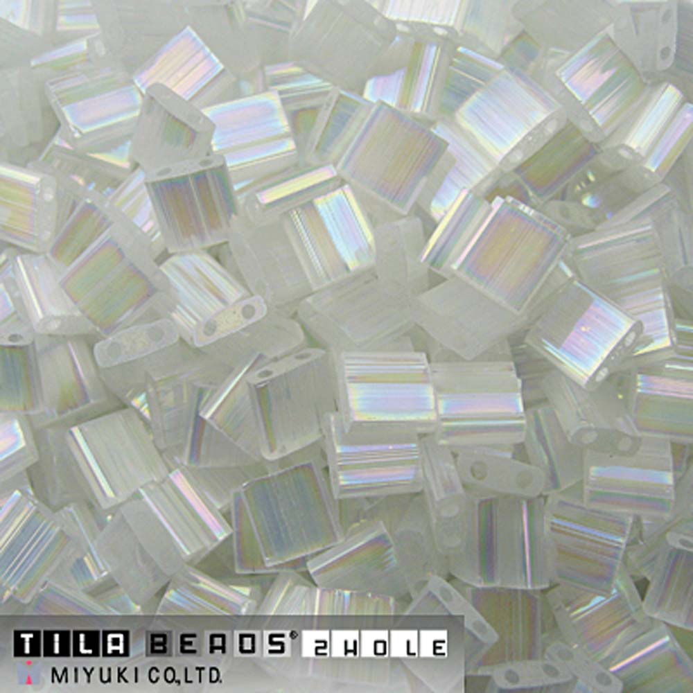 Crystal Silk Satin AB Miyuki Tila Seed Beads - Full Cut