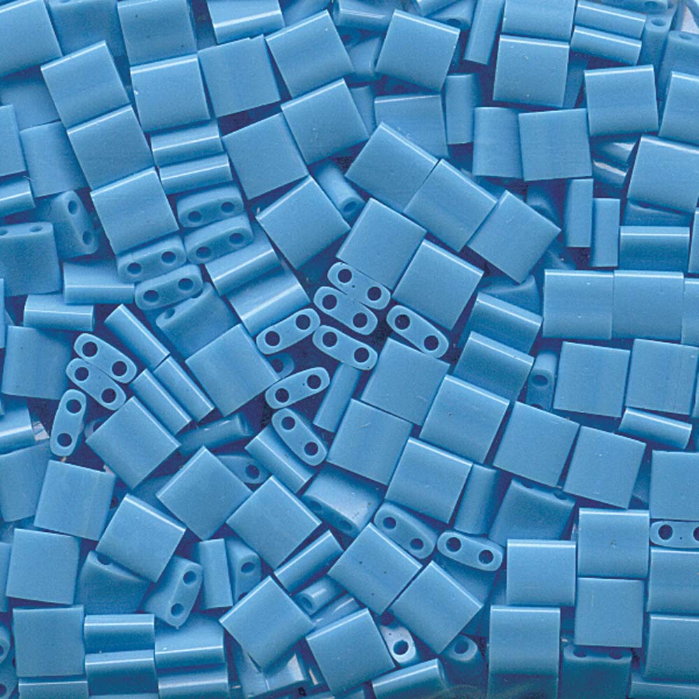 Opaque Turquoise Blue Miyuki Tila Seed Beads - Full Cut
