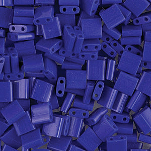 Opaque Cobalt Blue Miyuki Tila Seed Beads - Full Cut