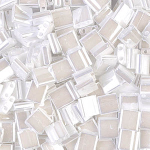 White Pearl Miyuki Tila Seed Beads - Full Cut
