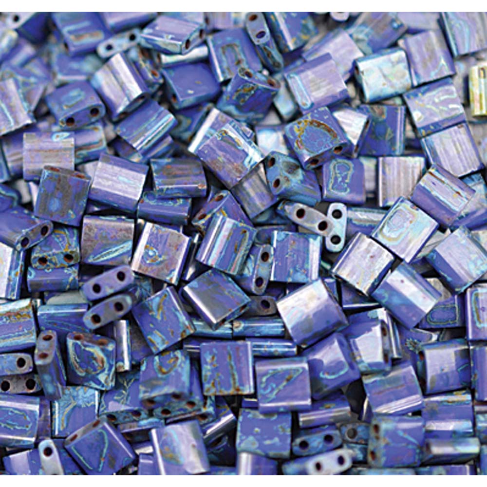 Picasso Opaque Cobalt Miyuki Tila Seed Beads - Full Cut