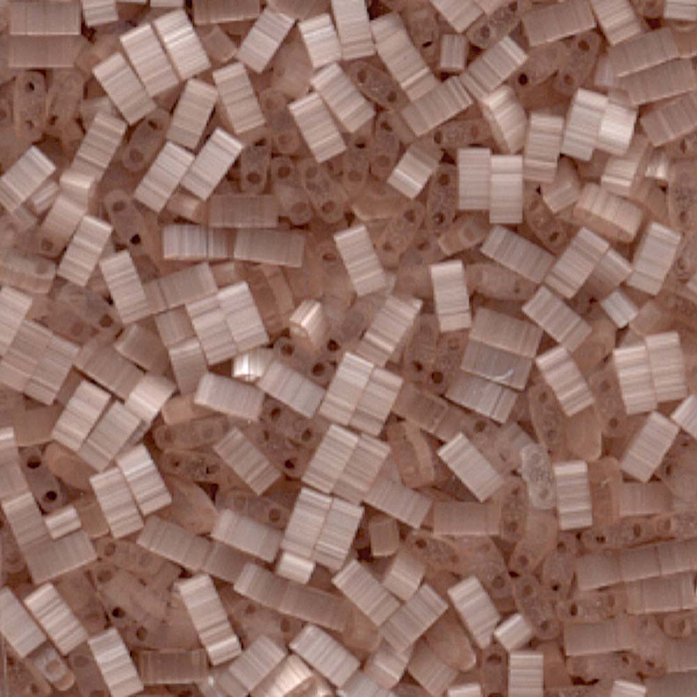Silk Pale Pink Miyuki Tila Seed Beads - Half Cut