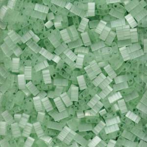 Silk Pale Green Miyuki Tila Seed Beads - Half Cut