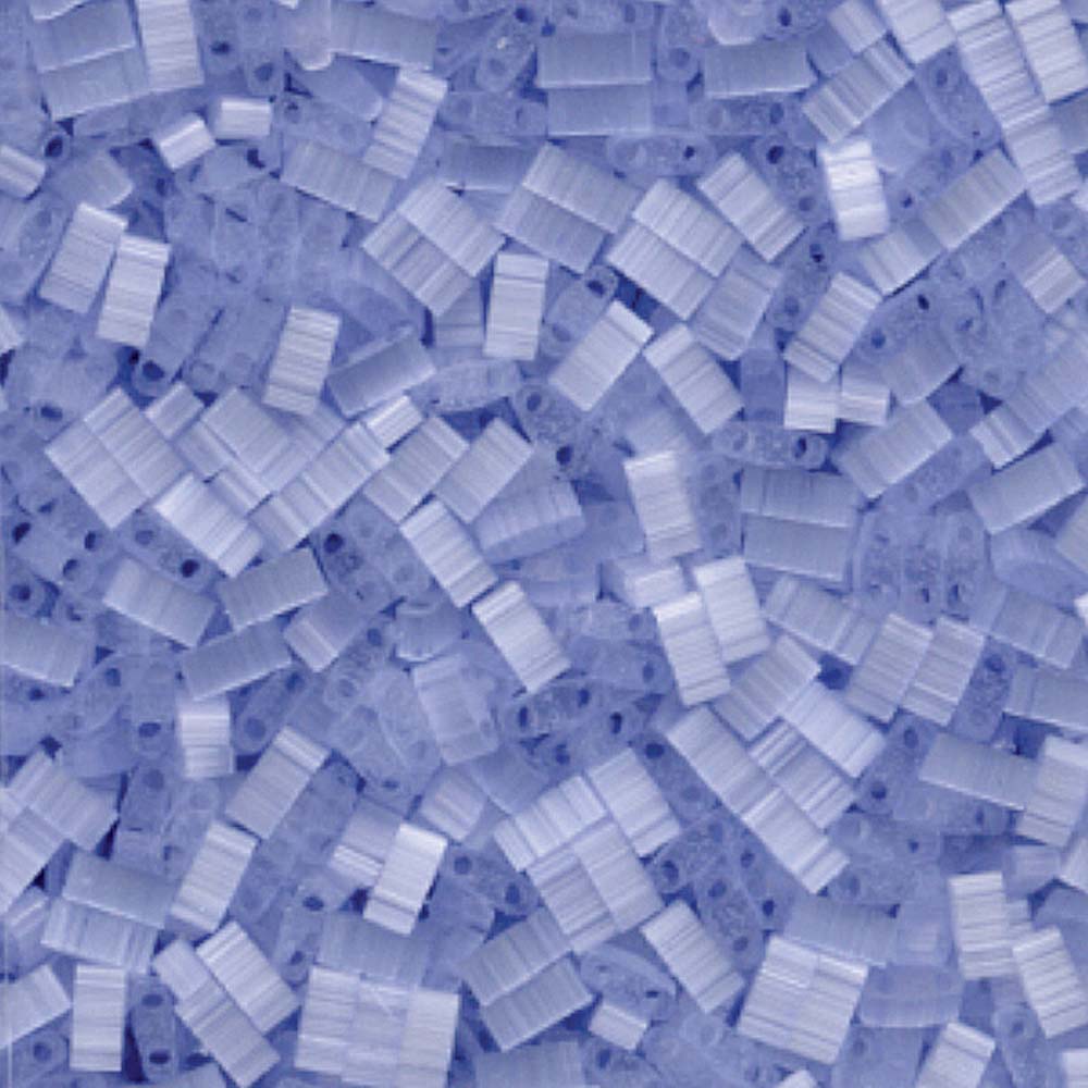 Silk Pale Blue Miyuki Tila Seed Beads - Half Cut