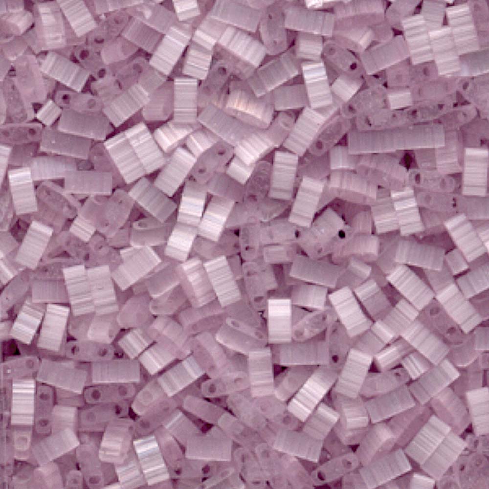 Silk Pale Lavender Miyuki Tila Seed Beads - Half Cut