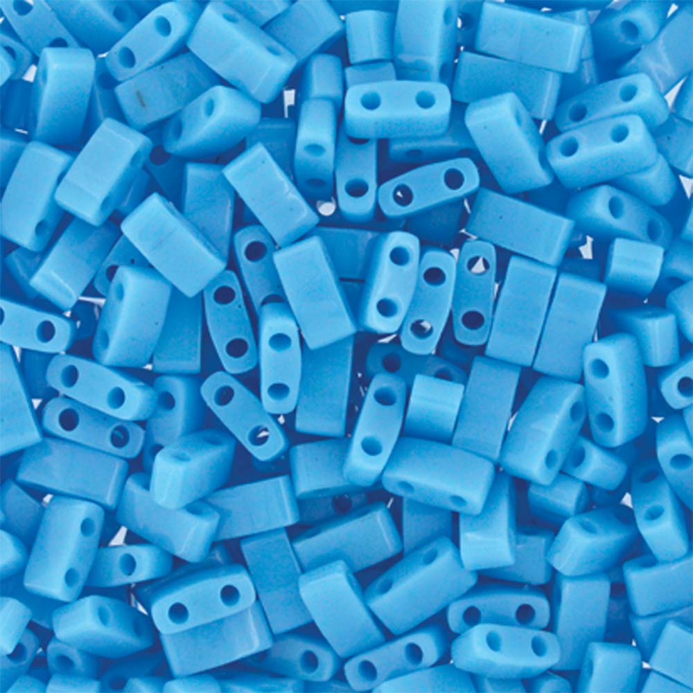 Turquoise Blue Miyuki Tila Seed Beads - Half Cut
