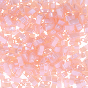 Pink Pearl Ceylon Miyuki Tila Seed Beads - Half Cut