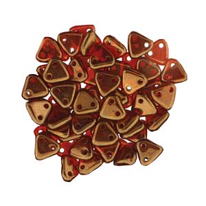 Triangle 2-Hole Bronze Hyancinth Beads