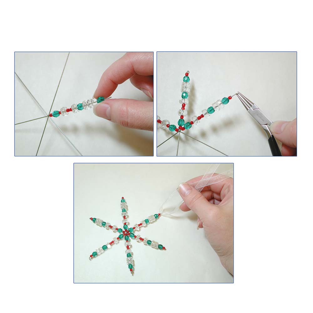 Snowflake Ornament Wire Form 6in