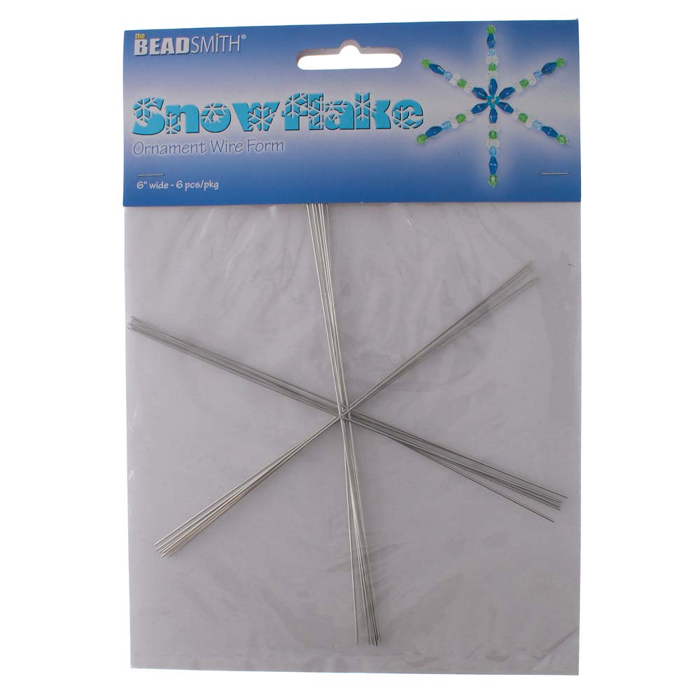 Snowflake Ornament Wire Form 6in