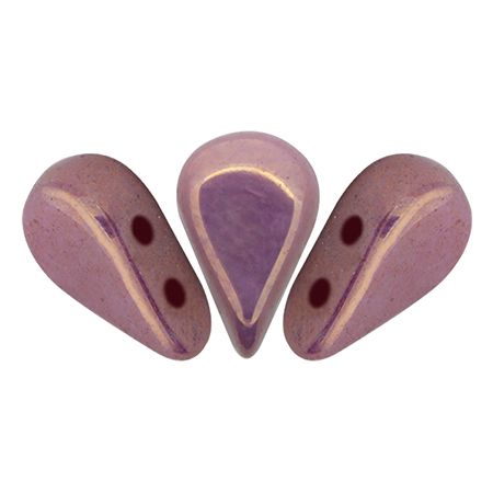 Opaque Violet/Gold Ceramic Amos par Puca Beads
