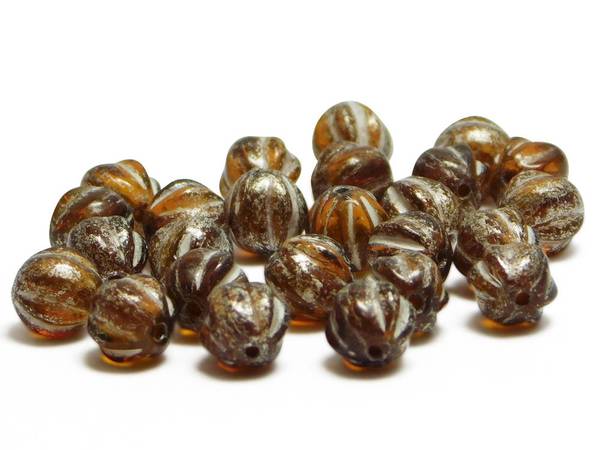 6mm Melon Amber with Mercury