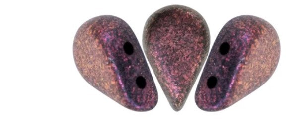 Metallic Matte Dark Violet Amos par Puca Beads