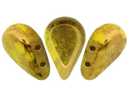 Opaque Jonquil Bronze Amos par Puca Beads