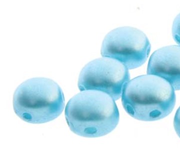 6mm Pastel Aqua Candy Beads