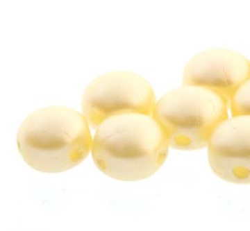 6mm Pastel Cream Candy Beads