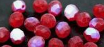 4MM Matte Siam Ruby AB Czech Glass Fire Polished Beads
